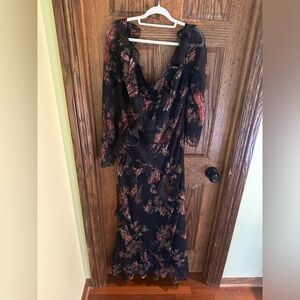 ASOS Curve Black Floral Maxi Dress